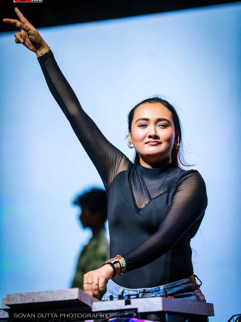 Tania Dey performing at a BlackEyed event